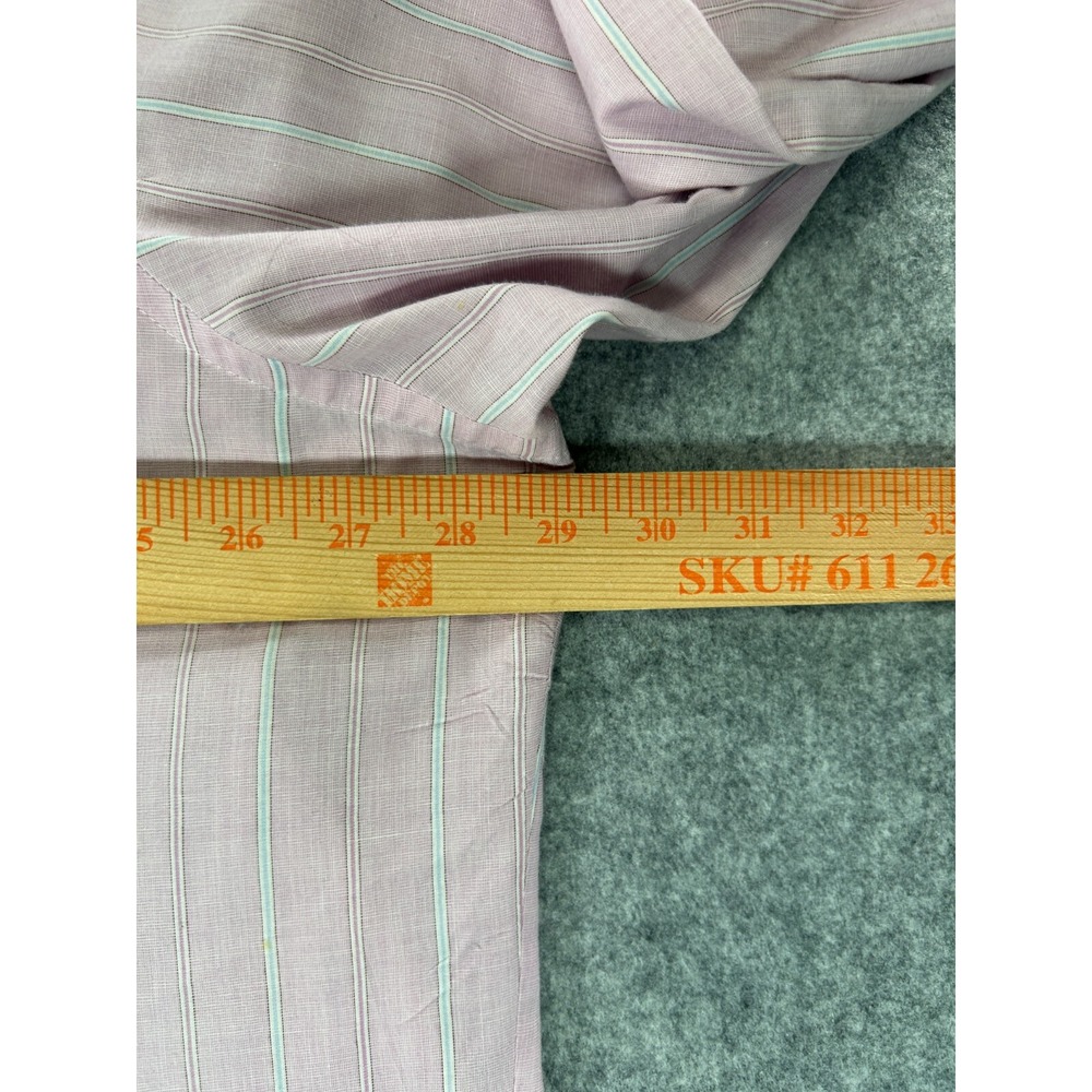 Vintage Wrangler Shirt Mens 19-35 Cowboy Cut Big Mans Fit Stripe Pearl Snap - Picture 6 of 10
